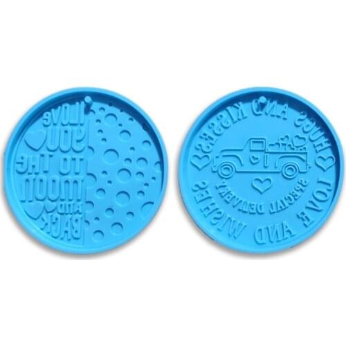 Resin Mold Valentines Day Love Love Heart Circle Decor Silicone Mould A0NF