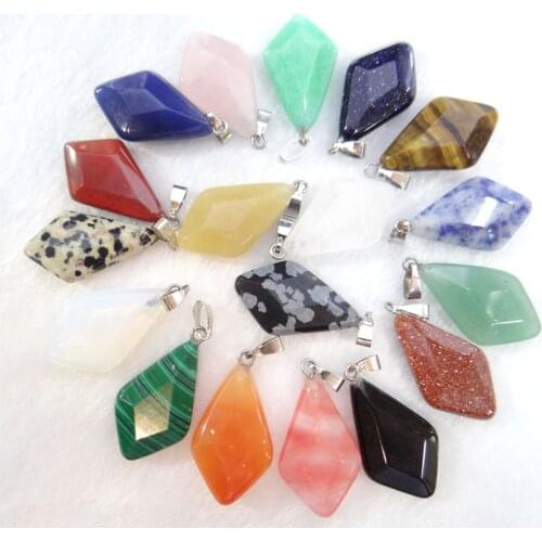 Natural Stone section Water drops aventurine lapis Quartz Crystal Pendants for diy Jewelry making Necklace Accessories24pc A9
