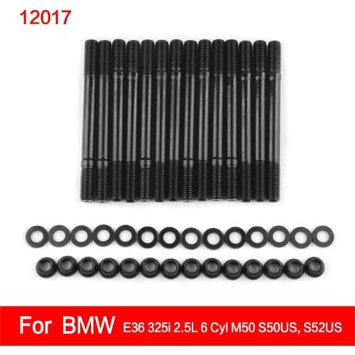 For 201-4302 Cylinder Head Stud Kit for BMW E36、325i 2.5L 6 Cyl M50 3.0L S50US 3.2L S52US Inline 6 (12017)