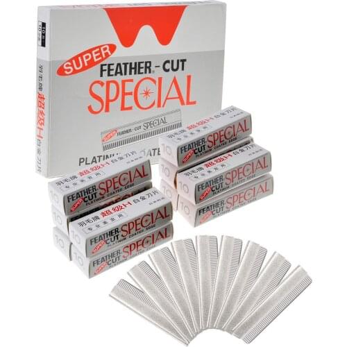 200Pcs Single Edge Razor Blade Knife,Makeup Eyebrow Trimmer Straight Razor Blades for Men and Women Scraping Eyebrow Blade