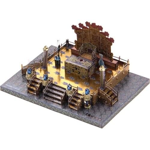 Microworld 3D metal puzzle Temple fair building Model DIY Laser Cut Jigsaw Model gift For Adult Educational Toys Desktop decor