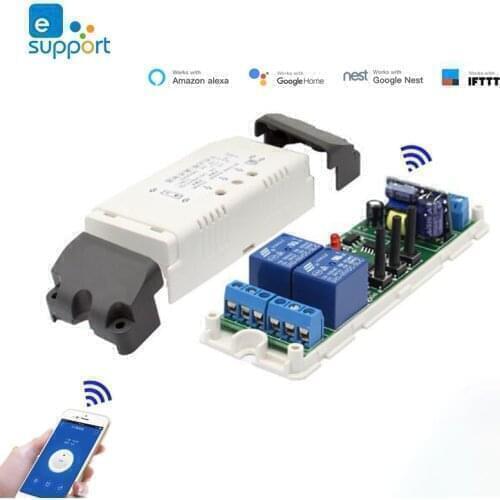 Ewelink Interlock Relay Module WiFi Remote Switch 7-32V 85-250V Nest Alexa Google Home Smart Hub Gateway Bridge