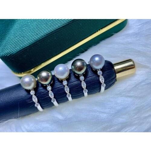 New Exquisite 925 Sterling Silver Finger Ring Settings Adjustable Ring Findings Jewelry Parts Fittings Accessories for Pearls