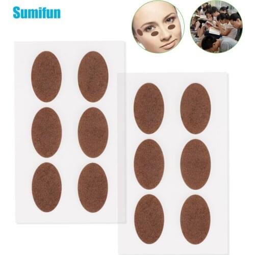 6Pcs/Bag Eye Patch Eye Point Patch Visual Vision Patch Eye Mask Sticker Stay Up Relieving Eye Fatigue Red Blood Oval Shape