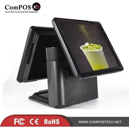 Factory price pos terminal 15"Double screen pos all in one Pos System for retail store
