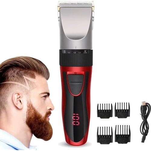 Professional Electric Hair Clipper for Men Trimmer Rechargeable Hair Cutting Machine for Men Low Noise Adult Hair Styling Tool