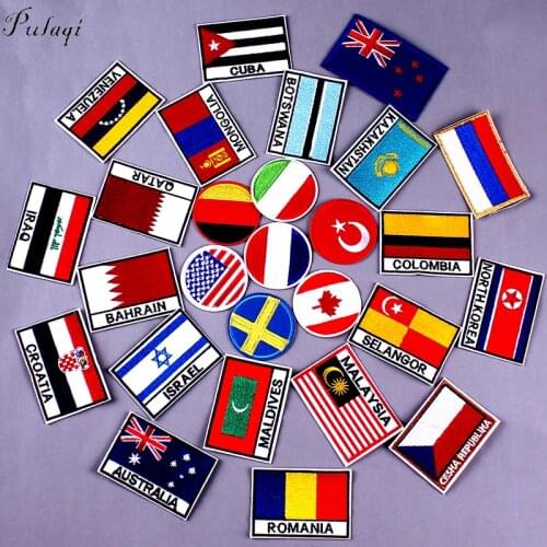 Pulaqi Military Patch Russia Flag Patches For Clothes Iron On Patches For Clothing Embroidered Patch On Clothes Applique Stripe