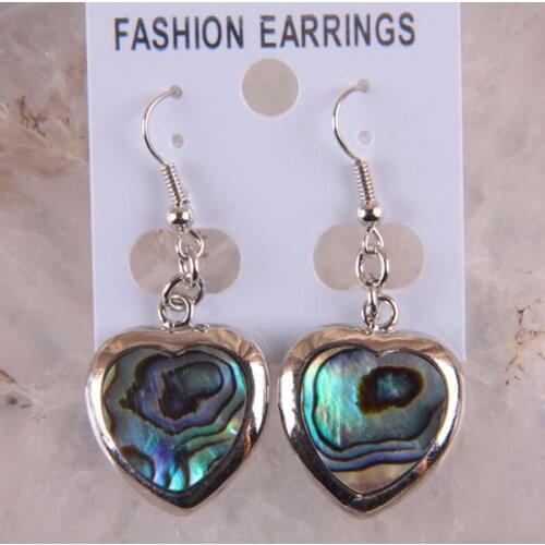 New Zealand Abalone Heart Shell Earrings Jewelry For Woman Gift T008
