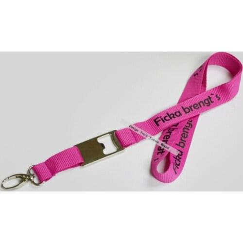 Beer Opener Lanyards Custom,Logo Print Silk Screen Polyester Neck Lanyard With Bottle Opener Lanyards 500pcs