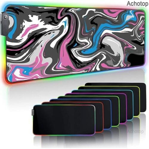 Strata Liquid Mouse Pad RGB Glowing Mouse Mat LED Light Mousepad Large Gaming Play Mats Cool Carpet 400x900x4 XXL Tapis Souris