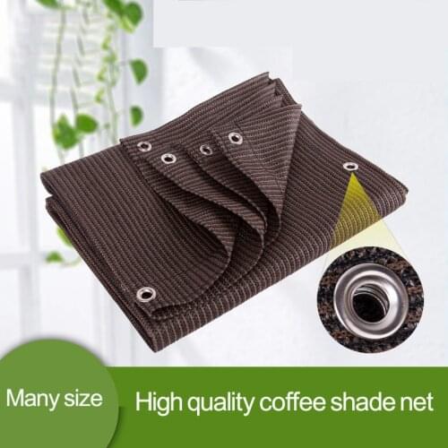 Very thick coffee color shade net Outdoor Garden Balcony Sun Shelter sail Courtyard Awning Good quality Many size
