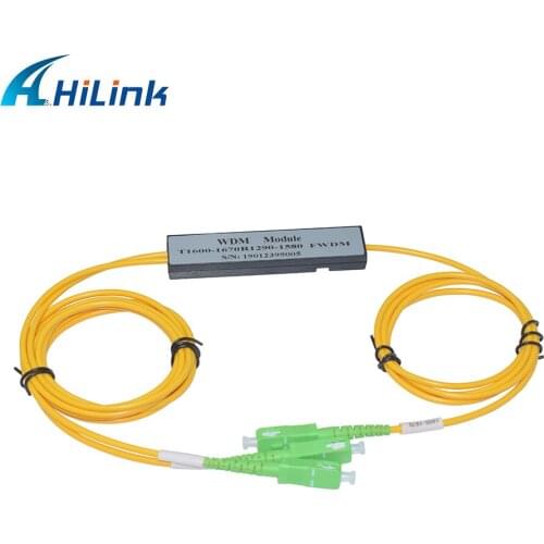 Factory Supply Fiber Optic FWDM ABS box type 1M TX1600~1670, RX1290~1580nm with SC/APC connector