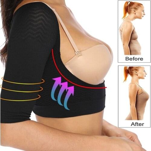 Womens Shapewear Tops Wear Short Sleeve Compression Arm Posture Corrector Crop Top Arm Shapers Humpback Prevent