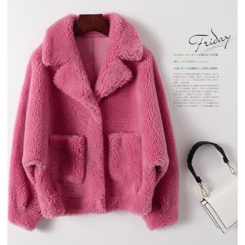 Fur Coat Women Plus Size Particles Sheep Shearling Coat Fur One Short Lambswool Winter Coat Women 2020 Winter New Korean Outwear