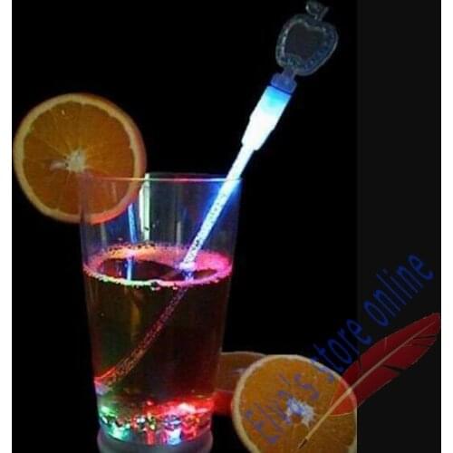 500 pcs LED Light Swizzle Sticks Plastic Coctail Sticks Fashion Bar Tools Drink Stirrers