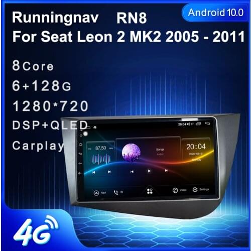 4G LTE Android 10.1 For Seat Leon 2 MK2 2005 - 2011 Car Radio Multimedia Video Player Navigation GPS