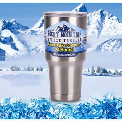 30oz Large Capacity Car Cup 304 Stainless Steel Double-layer Water Cup Thermos Coffee Cup Office Thermos Cup Outdoor Water Cup