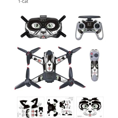 For DJI FPV V2 Sticker Decal Skin Protective Cover for DJI goggles FPV Drone Accessories Carbon Fiber Stickers Waterproof Sticke