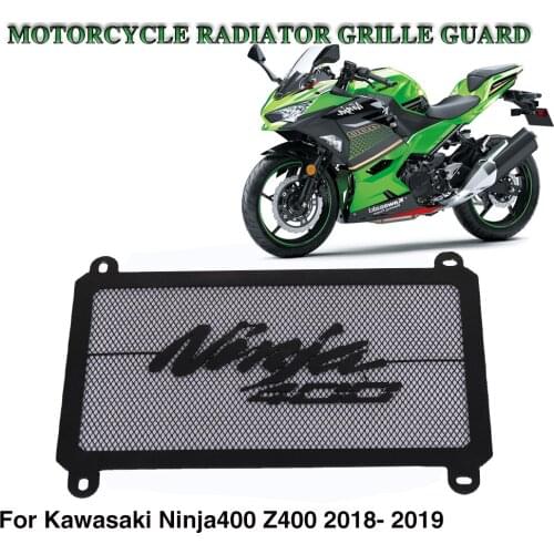 For Kawasaki Ninja 400 Z400 2017 -2020 Stainless Steel Motorcycle Radiator Grille Guard Cover Protector Oil Cooler Cover