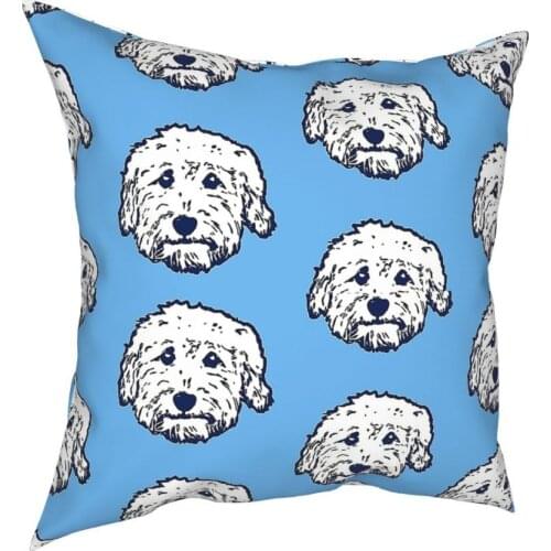 Doodle Dog Goldendoodle Adorable Square Pillow Case Polyester Decorative Pillow Casual Pillowcase