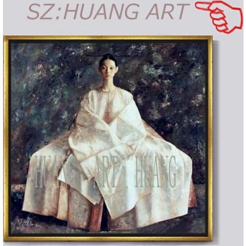 Figure of ancient Korean girl no Frame and With framed Oil Painting Canvas Palette pen On Canvas Picture Home Decoration