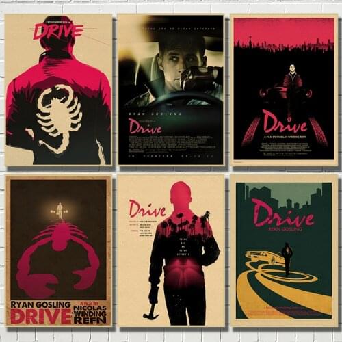 Drive Movie Poster Kraft Paper Printed Wall Posters Art Home Room Painting Home Decor Drawing core