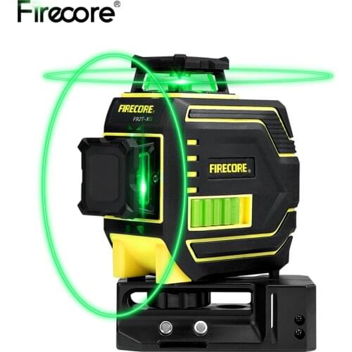 FIRECORE F92T-XG 8 Lines Green Laser Level nivel láser Лазерный Уровень 360 With Receiver 1.5/1.56/2/3M Tripod