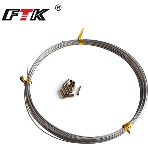 FTK 10m Anti-bite Line Fly Fishing Leash Accessories Fishing Line 60-120LB Stainless Steel Leashes For Fishing Leader