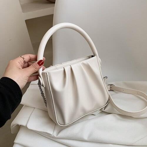 Mini Soft PU Leather Crossbody Bags For Women 2021 Simple Branded Luxury Silver Chain Shoulder Handbags Female Trendy