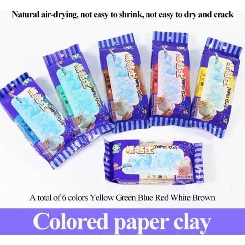 DIY Material Soft Paper Clay Sculpture Clay Plasticine Mud Modeling Clay Kids Hand-made Mud Puzzle Educational Supplies Safe