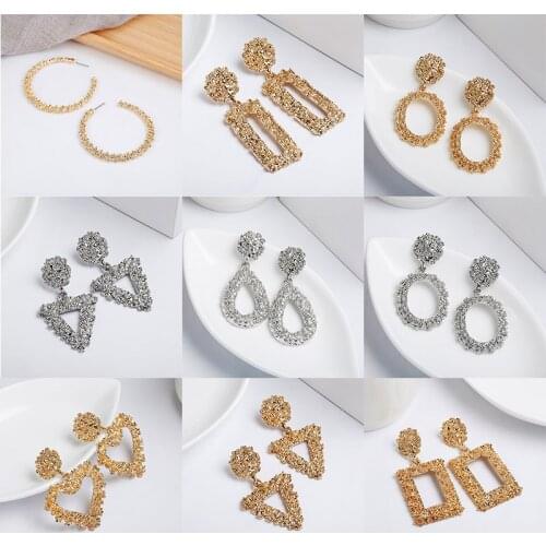 Fashion Statement Long Earring Big Metal Geometric Pendant For Women Hanging Dangle Earrings Drop Earing Bohemian