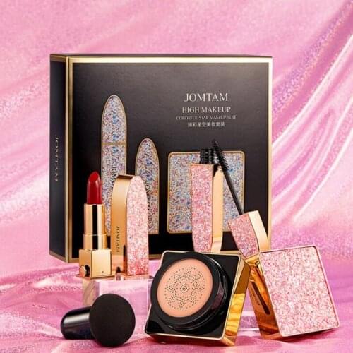 New Bright Star Mixed Makeup Set,Fashion Cosmetics Kit,Magic Eyeshadow,Waterproof Mascara, Lipstick,Natural Soft Smooth Eyelash