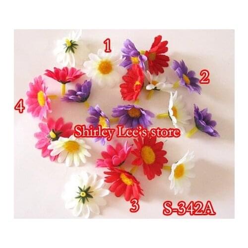 Wholesale--SPECIAL OFFER! ! 1440 X 3cm Silk Gerbera Daisy Head Artificial Silk Flower Party ,4 Colors Mix * FREE SHIPPING