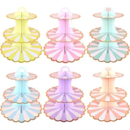 Fashion Cake Stand Creative Decorative 3 Tiers Cupcake Stand Dessert Stand For Wedding Party Supplies