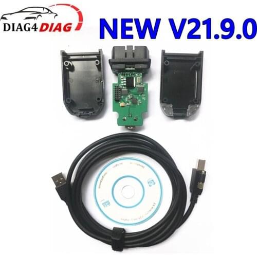 Full Set New 21.3.0 V2 for VAG Support Multi-Language USB Cable ATMEGA162+16V8+FT232RQ Car Diagnostic Connector OBDII Interface