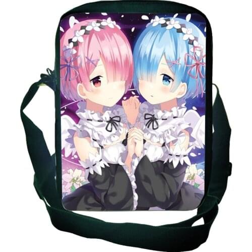 Re Zero kara Hajimeru Isekai Seikatsu Rem Crossbody Bags Bookbags Travel Shoulder Bag Daily Handbag Shopping Bags Ladies Wallet