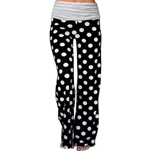 Sexy Dot Sleep Bottom Women Cotton Long Pant Home Pajamas Soft Slip Summer Pants Drawstring Big Size Sleepwear