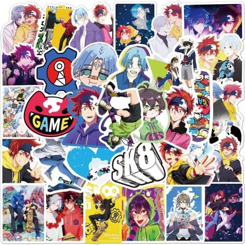 50PCS SK8 the Infinity Anime Stickers DIY Motorcycle Travel Luggage Guitar Skateboard Waterproof Cartoon Cool Sticker Decals