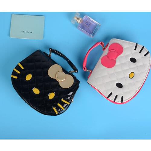 New Pink Cat Fashion Womens Bags Portable Mini Clutch Handbag Cute Cartoon Pu Bag Girls Princess Totes Bag Ladies Hand Bags