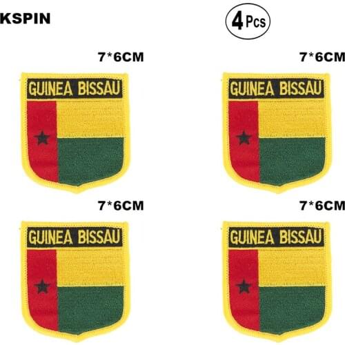 Guinea-Bissau Shiled Shape flag patches national flag patches for Cothing DIY Decoration