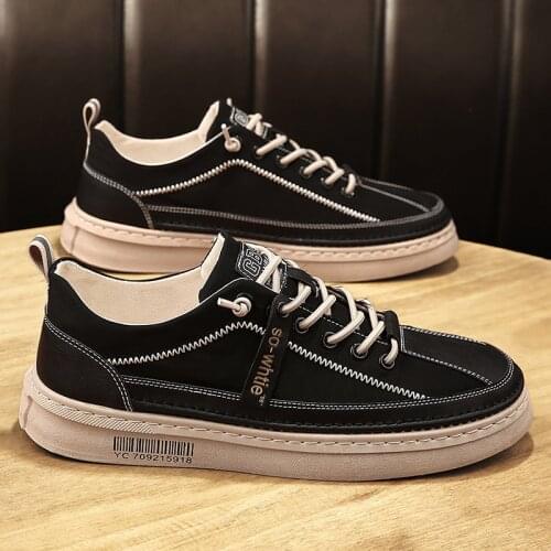 Spring Summer Casual PU Leather Shoe Trend Mens Shoes Wild Mens Flats Shoes Waterproof Non-slip Board Shoe Male Footwear