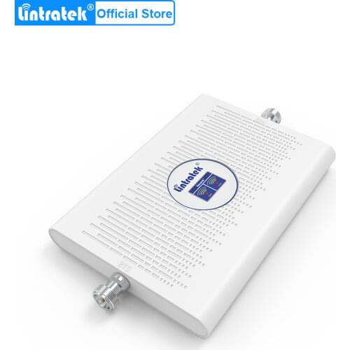 Lintratek 70dB 23dBm 2G 3G 4G Cell Signal Booster UMTS 2100mhz DCS 1800mhz Cellular Signal Repeater AGC/ALC Amplifier Dual Band