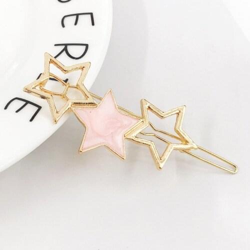 New Fashion side clip temperament geometric hair accessories bangs clip For Women Girls Hairclip Headwear