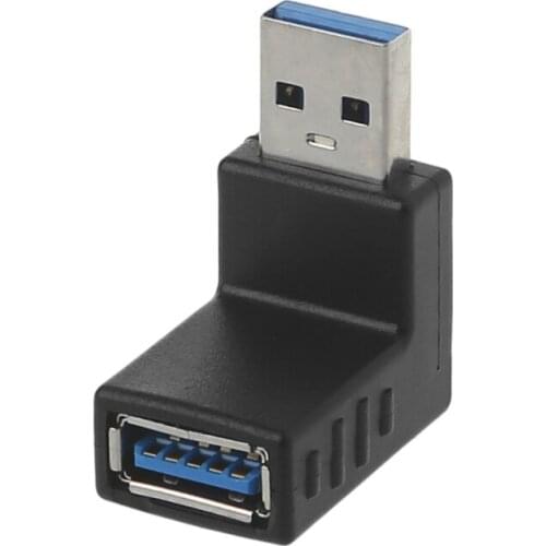 P82F 90Ë Left Right Angled USB 3.0 A Male To Female Connector Adapter For Laptop PC