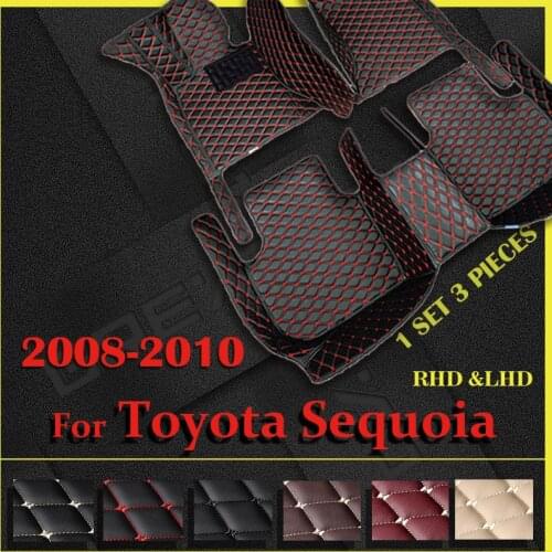 Car floor mats for Toyota SEQUOIA 2008 2009 2010 Custom auto foot Pads automobile carpet cover