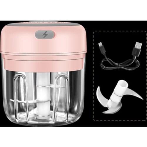 Wireless Electric Garlic Masher Vegetable Grinder USB Charging Eco-Friendly 250ml Mini Kitchen Crusher Machine Food Chopper