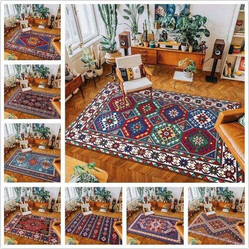 Bohemia Style Decor Big Carpets For Living Room Bedroom Area Rug Modern Geometric Pattern Factory Mat Printed Floor 3D Wholesale