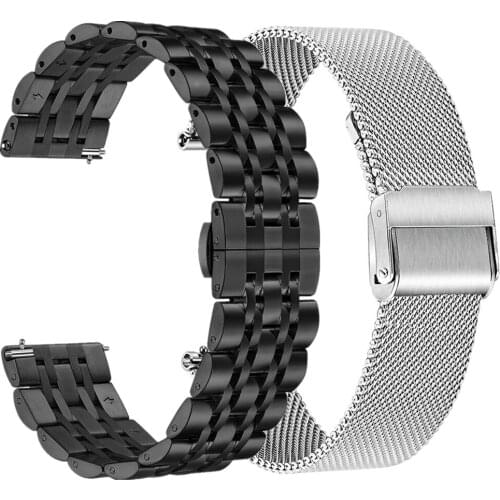 Bracelet for Samsung Galaxy Watch 3 41mm 45mm Bands 20mm 22mm Stainless Steel Mesh Loop Business Strap for Active 2 40mm 44mm