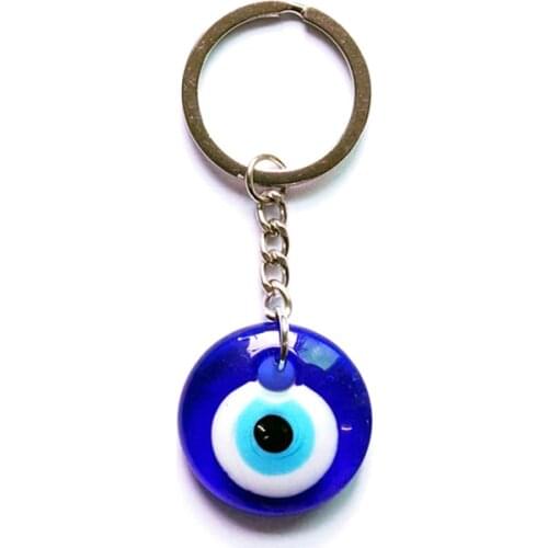 Turkish Blue Eye Charm Pendant Keychain Fashion Lucky DIY Gift Key Chains