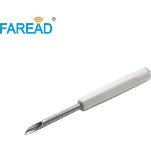 X100pcs RFID animal pet Syringe needle ISO11784/785 FDX-B animal microchip applicator with 2.12*12mmimplanted chip marking fish